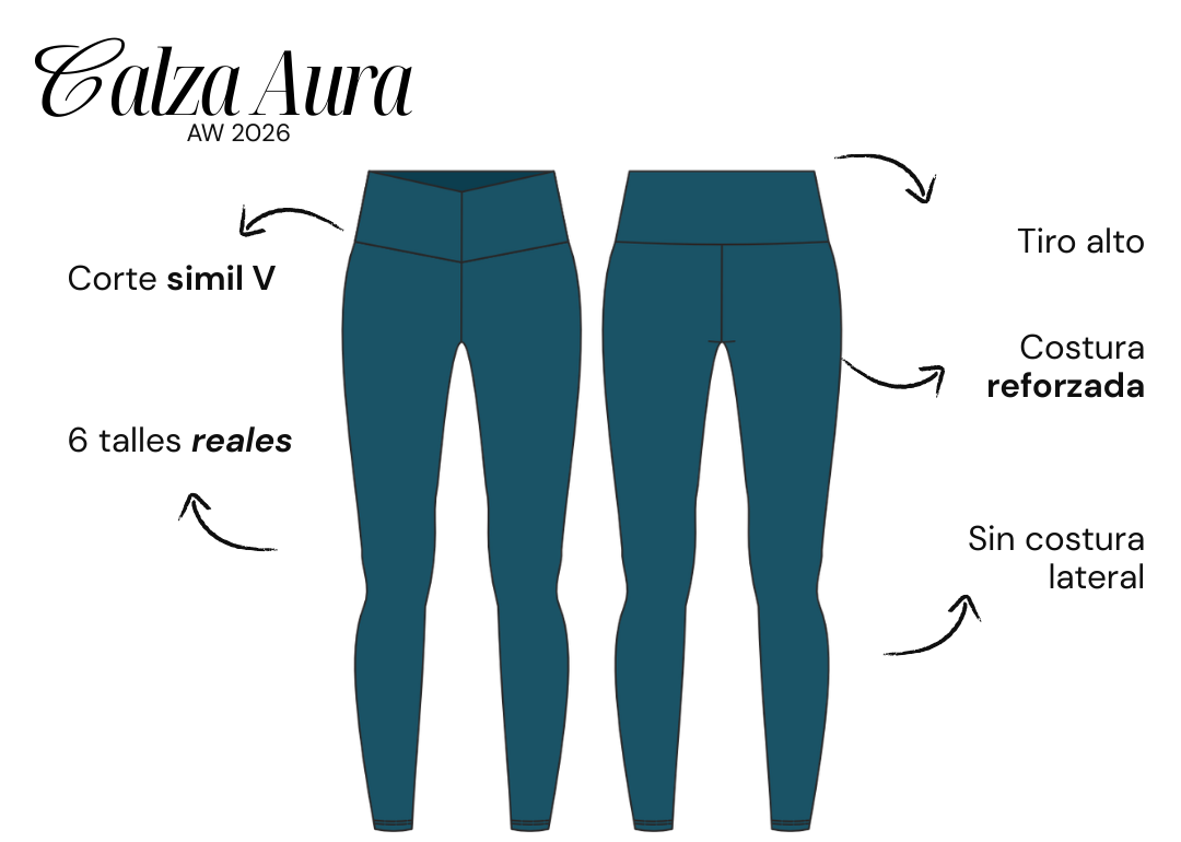 Calza tiro alto azul petroleo